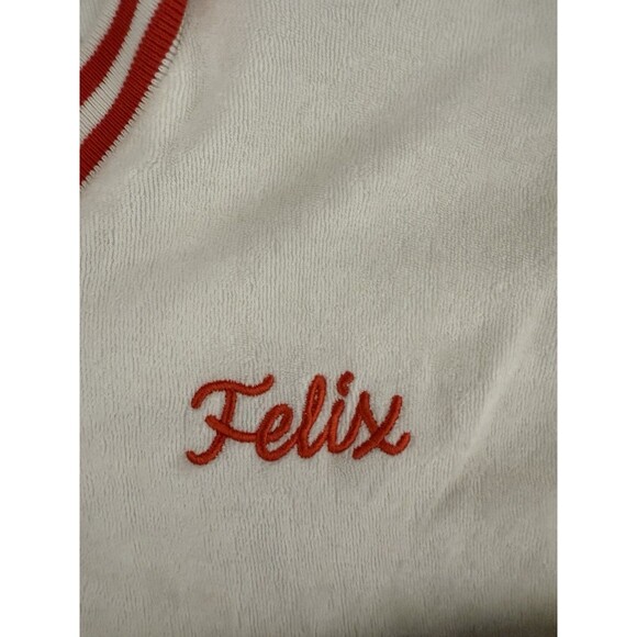 Vintage Felix The Cat Universal Studios Vest Large White Red Womens Embroidered - Picture 8 of 9
